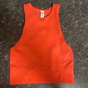 Orange adidas crop top